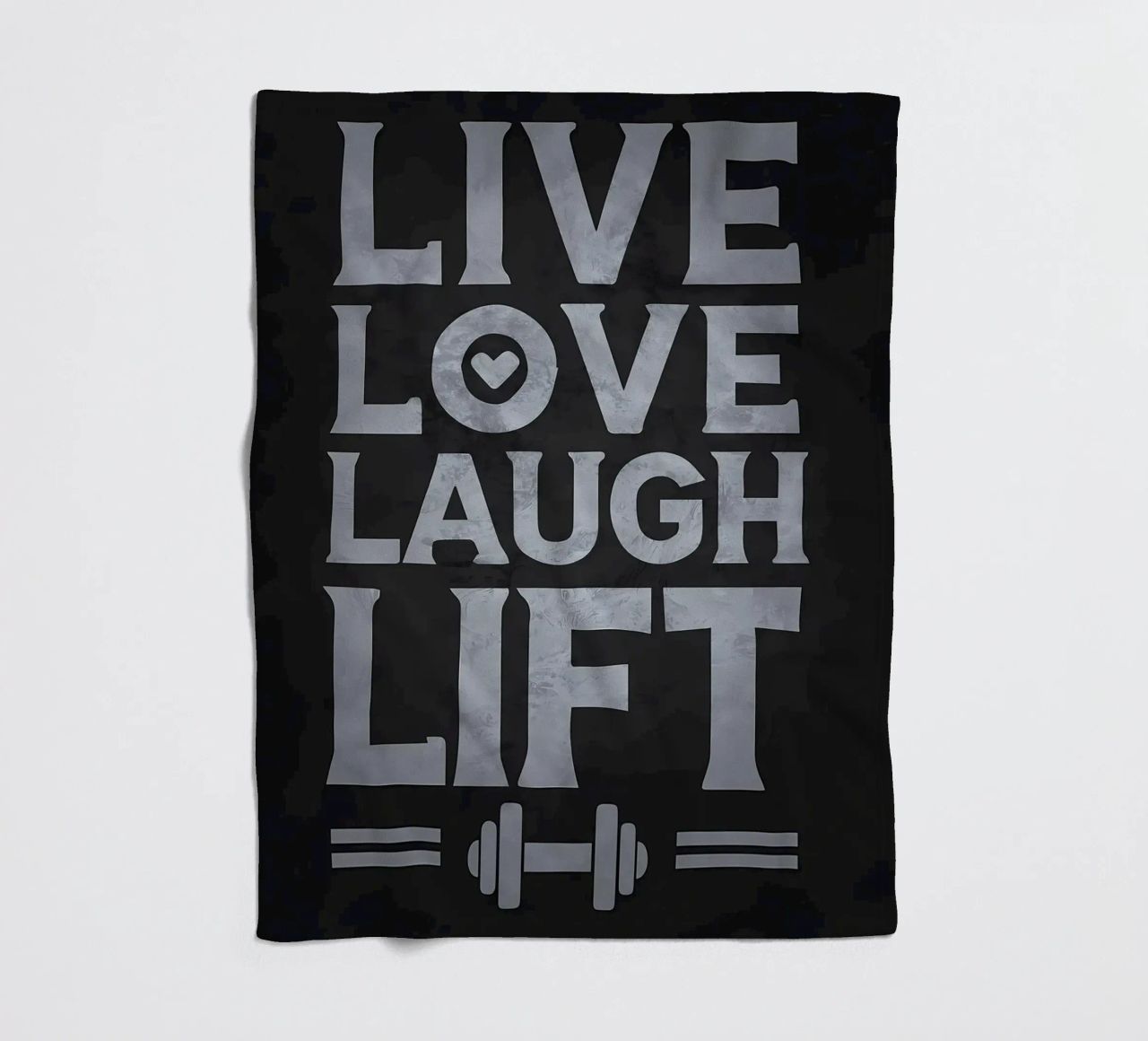 Vivere amare ridere sollevare coperta in pile da Bassy
