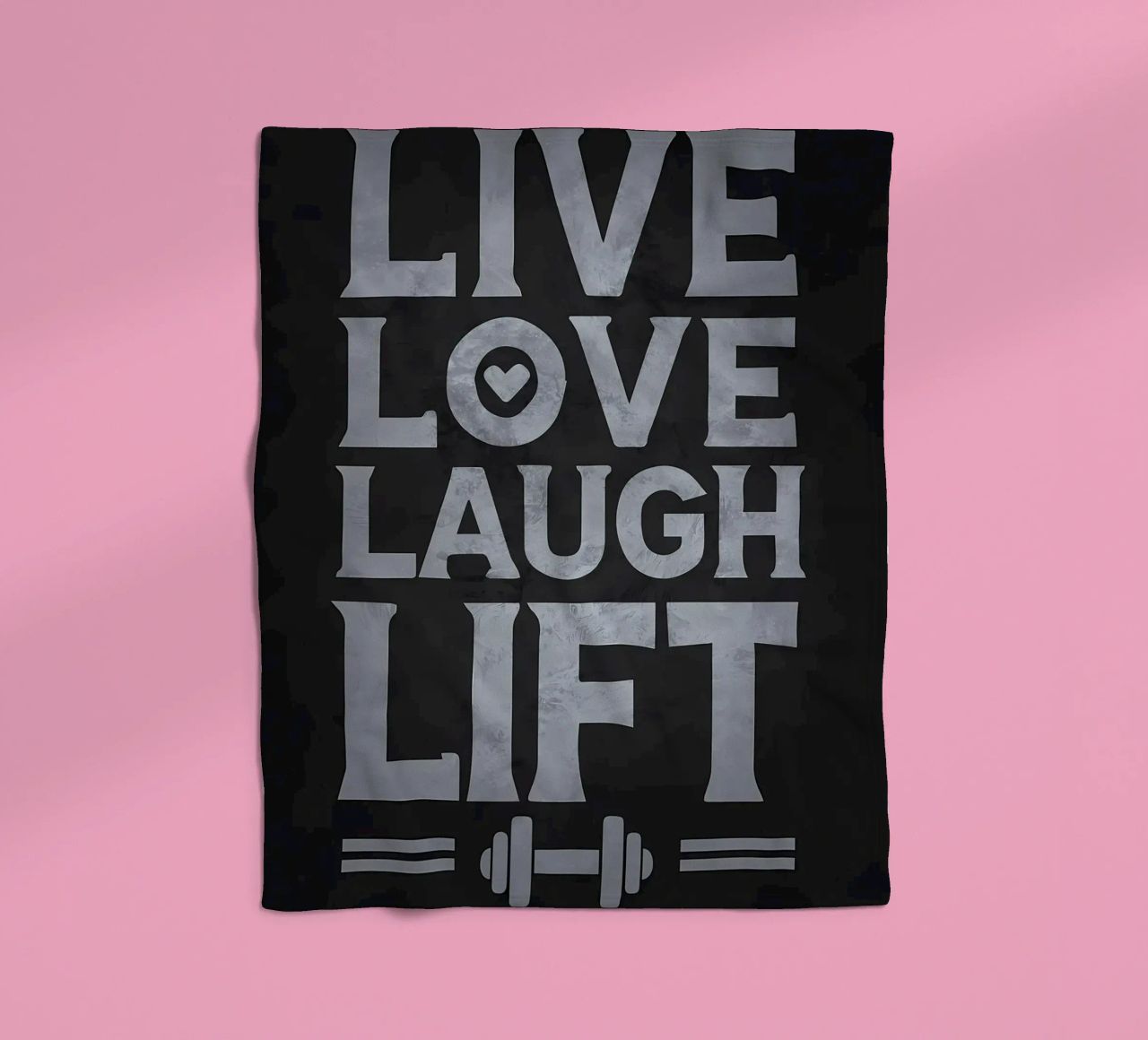 Vivere amare ridere sollevare coperta in pile da Bassy