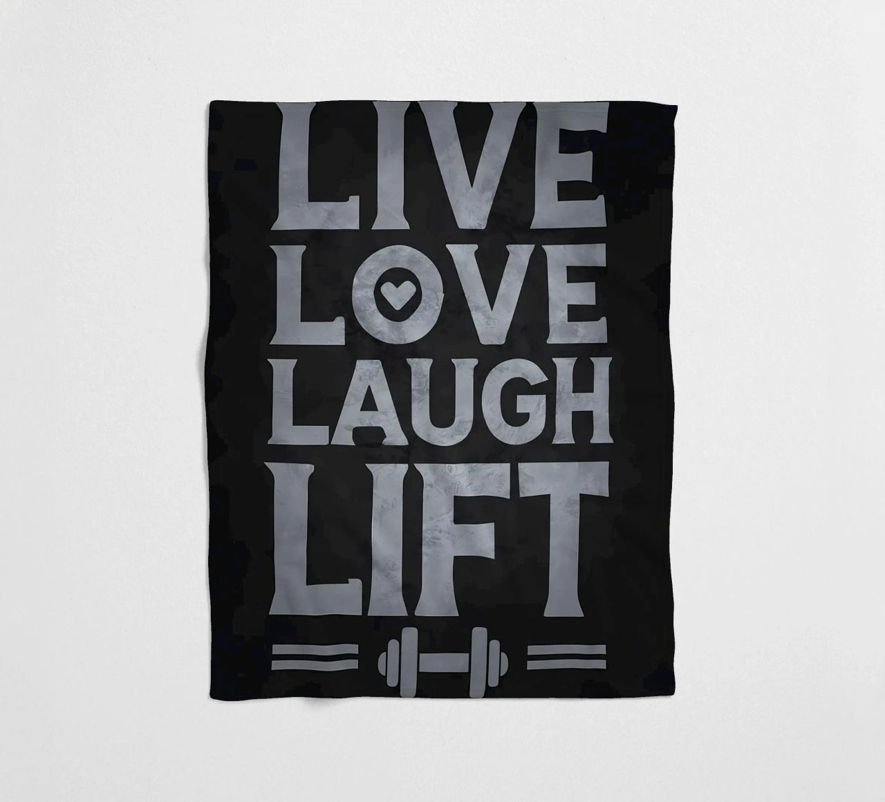 Vivere amare ridere sollevare coperta in pile da Bassy