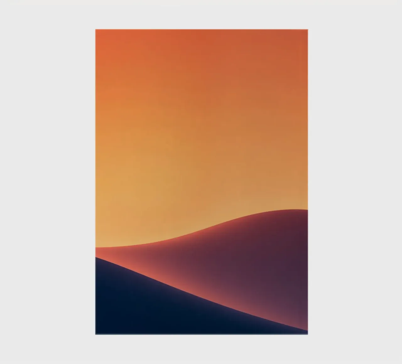 smooth hills under a gradient sunset sky with warm orange notebook by DesignDoodle