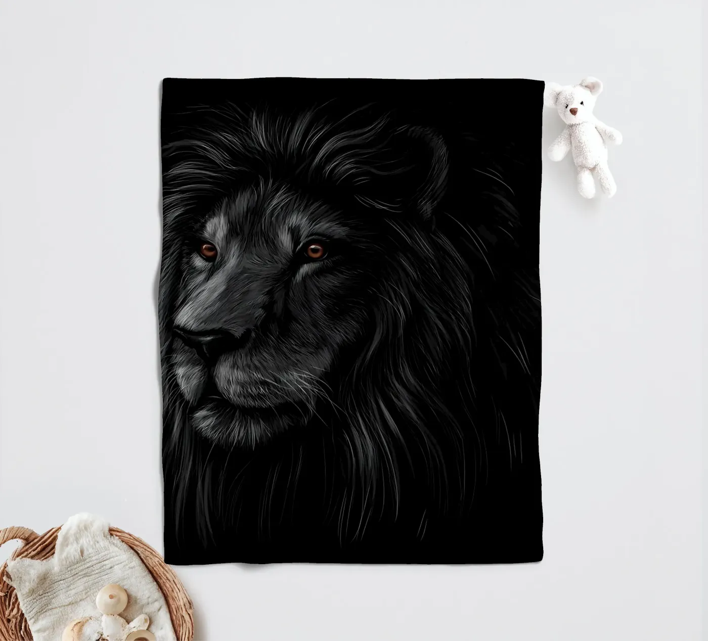 Lion Fleecedecke von Delaplane