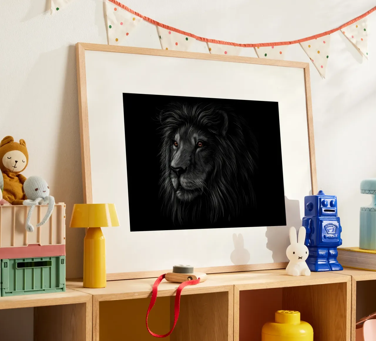 Lion poster by Delaplane
