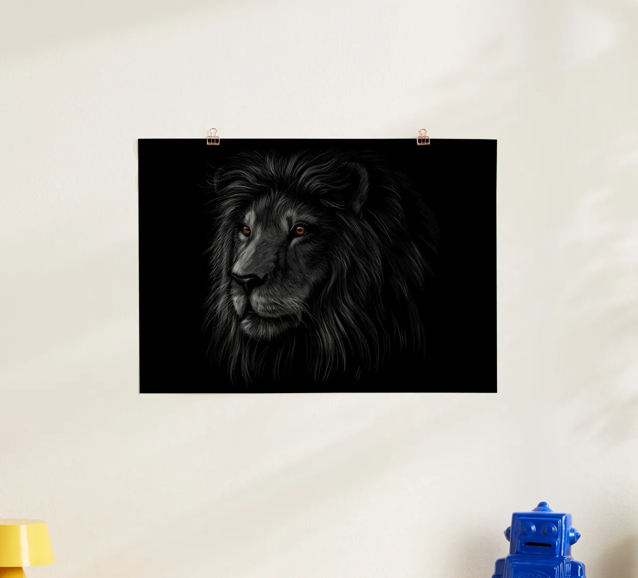 Lion poster by Delaplane