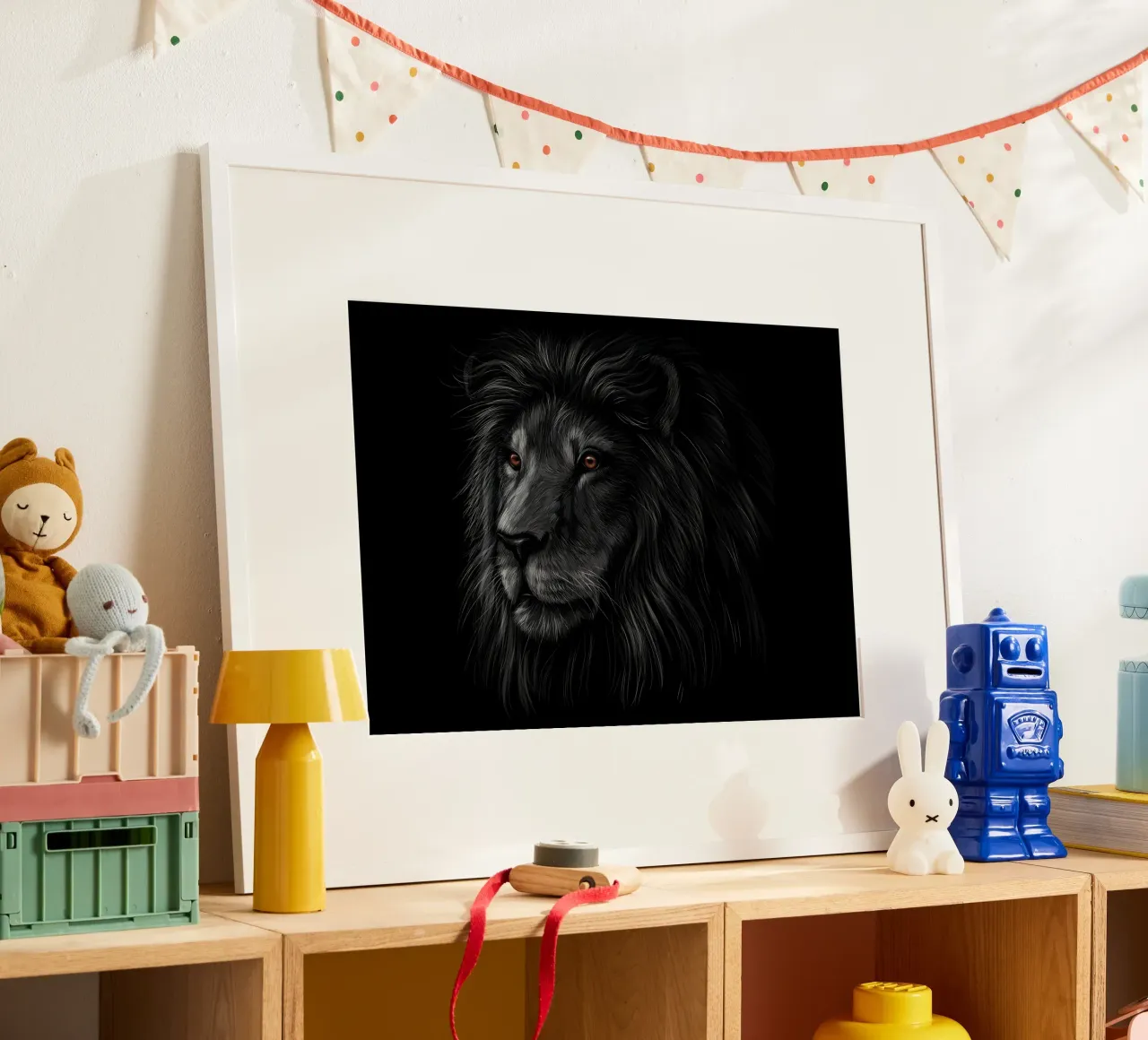 Lion poster by Delaplane