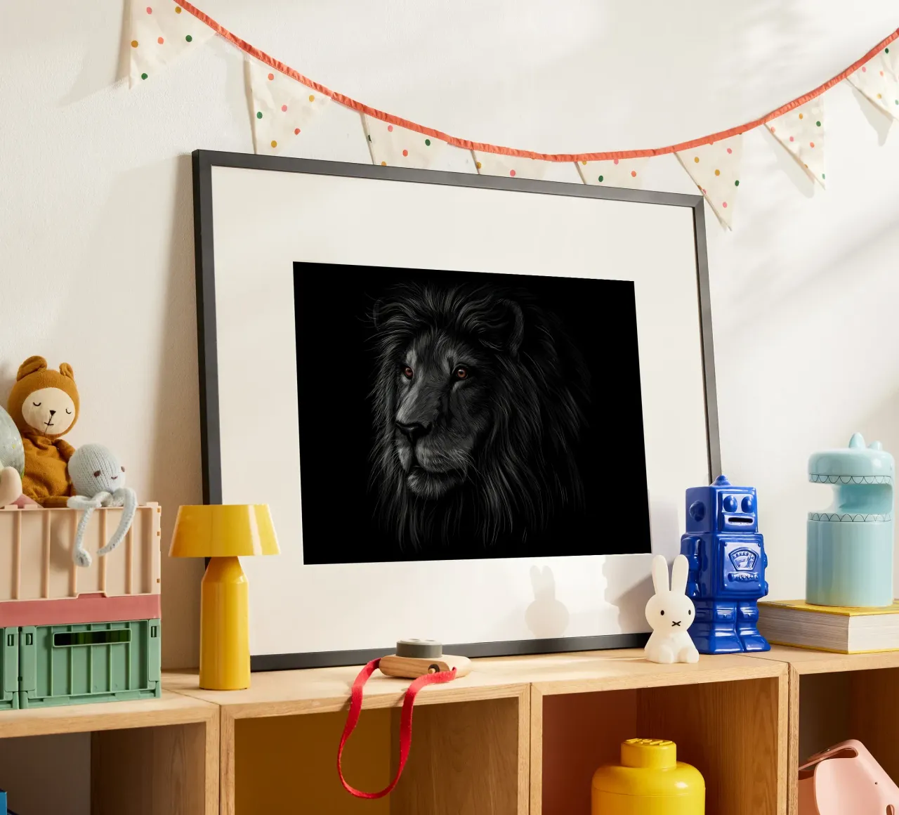 Lion poster by Delaplane