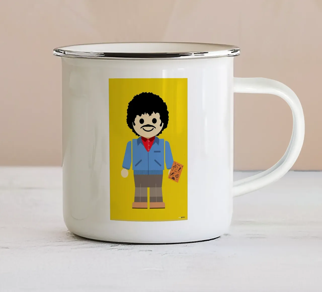 Ross Geller Toy tazza in smalto da Rafa Gomes