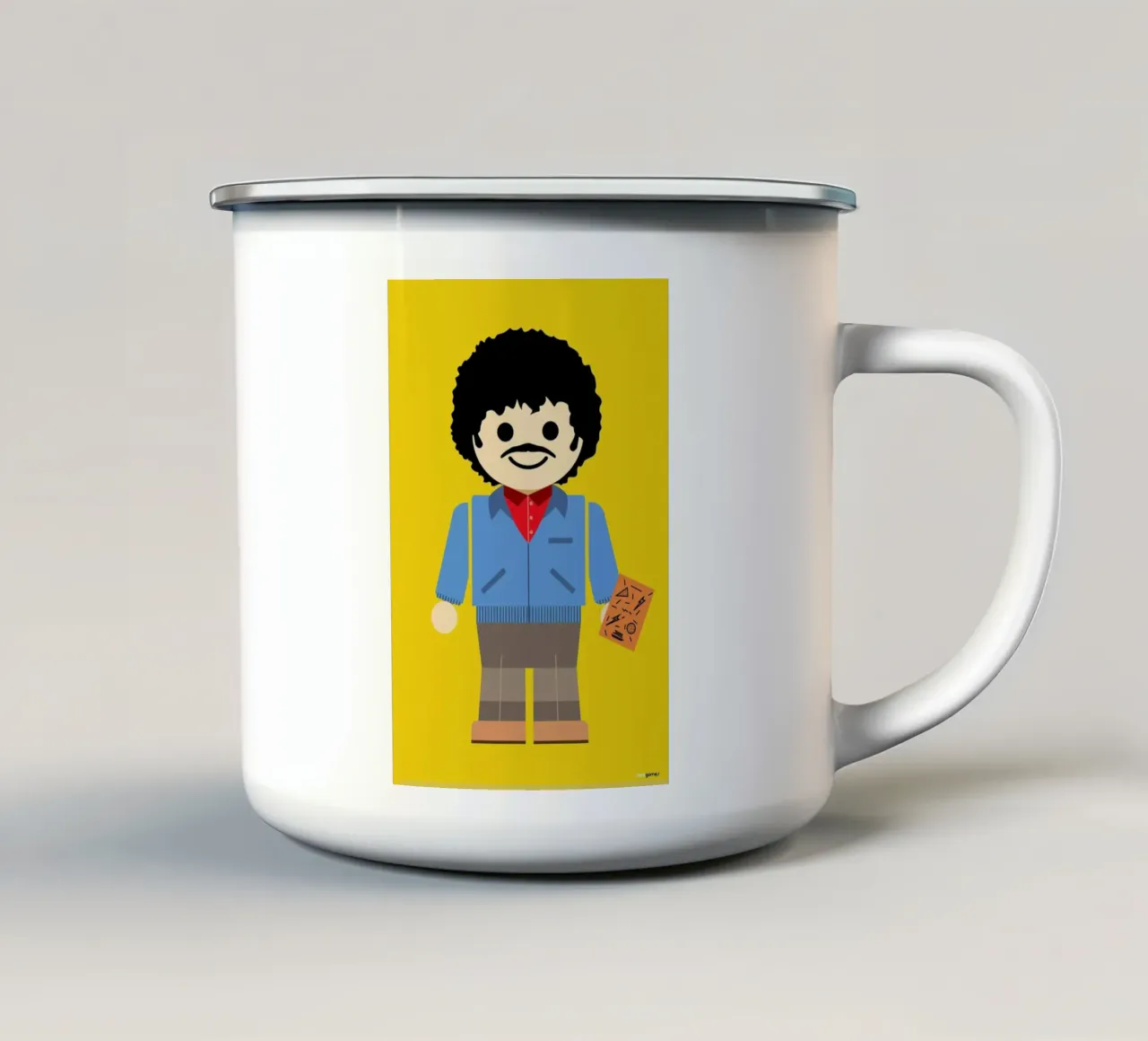 Ross Geller Toy tazza in smalto da Rafa Gomes
