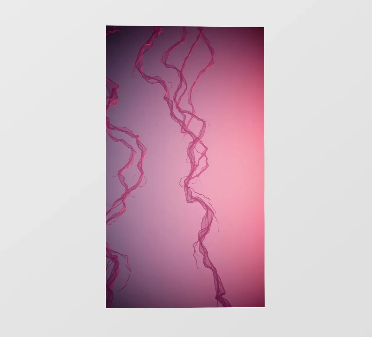 Vibrant pink abstract design featuring fluid shapes pvc cover by DesignDoodle