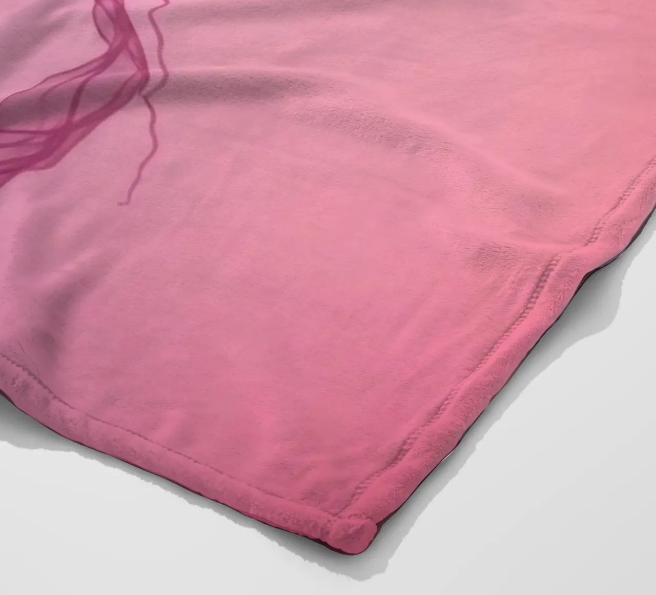 Vibrant pink abstract design featuring fluid shapes fleece blanket by DesignDoodle