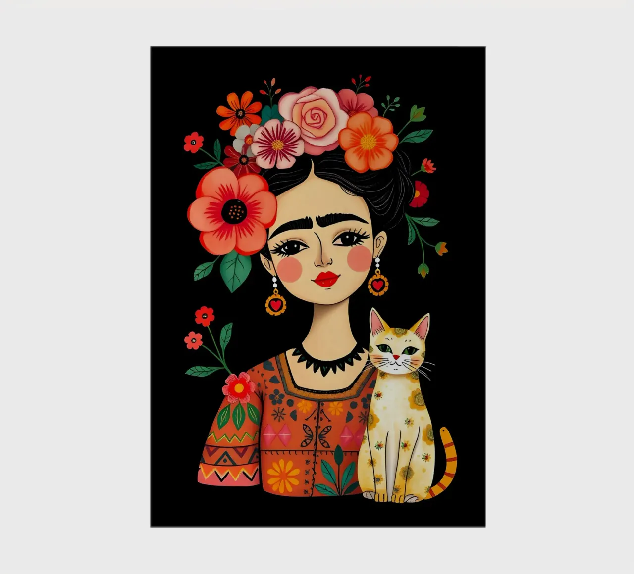 FRIDA KAHLO PORTRAIT WITH CAT notebook by COLLEEN CRAFTS