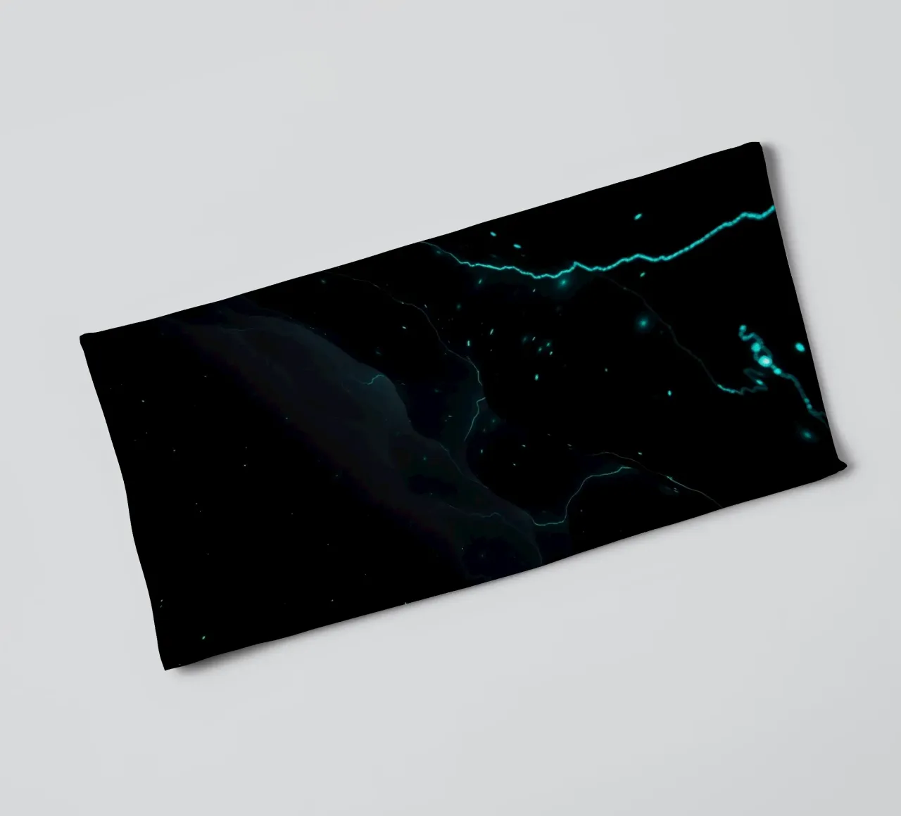 a stunning abstract design and glowing elements towel by DesignDoodle