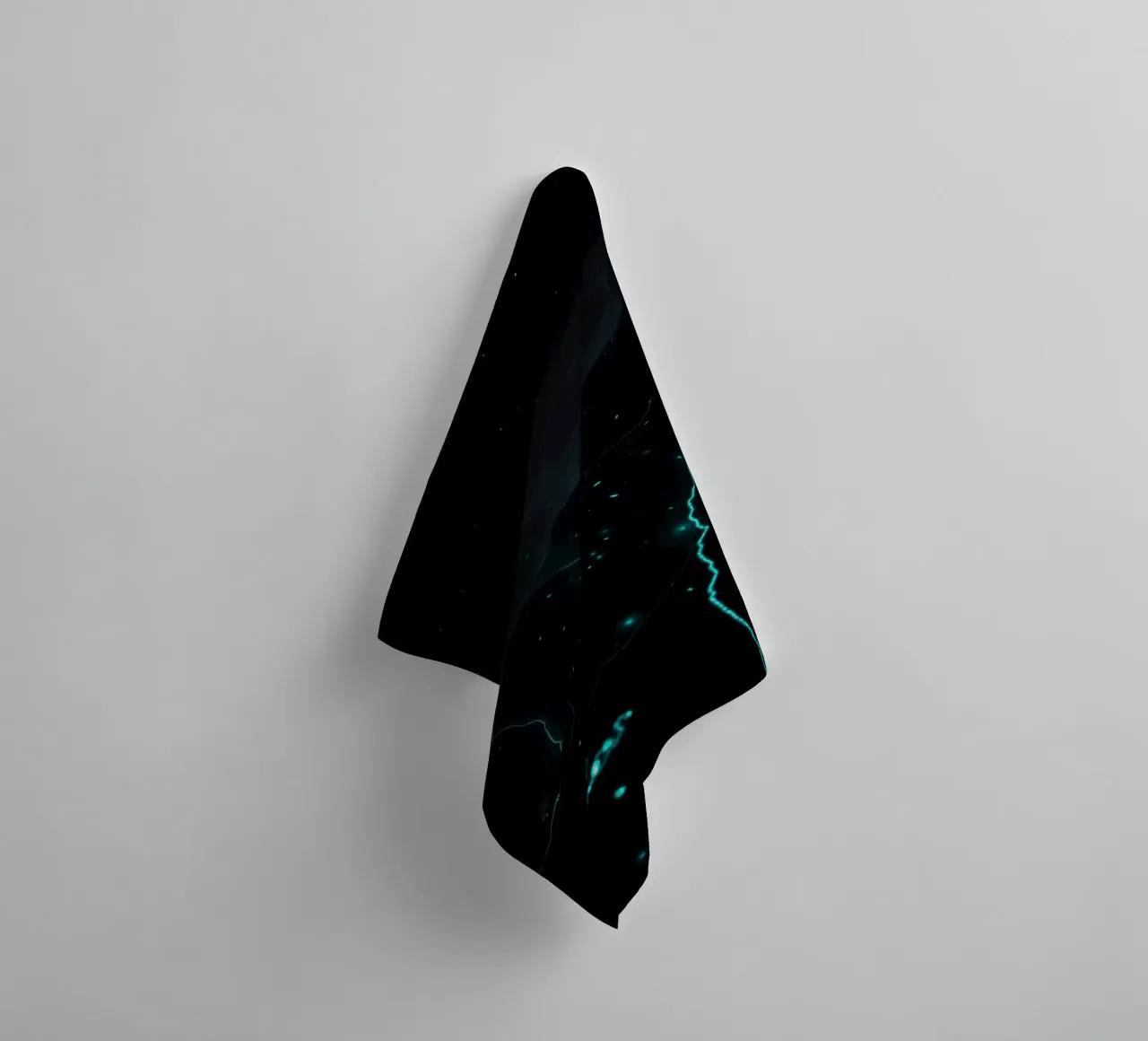 a stunning abstract design and glowing elements towel by DesignDoodle