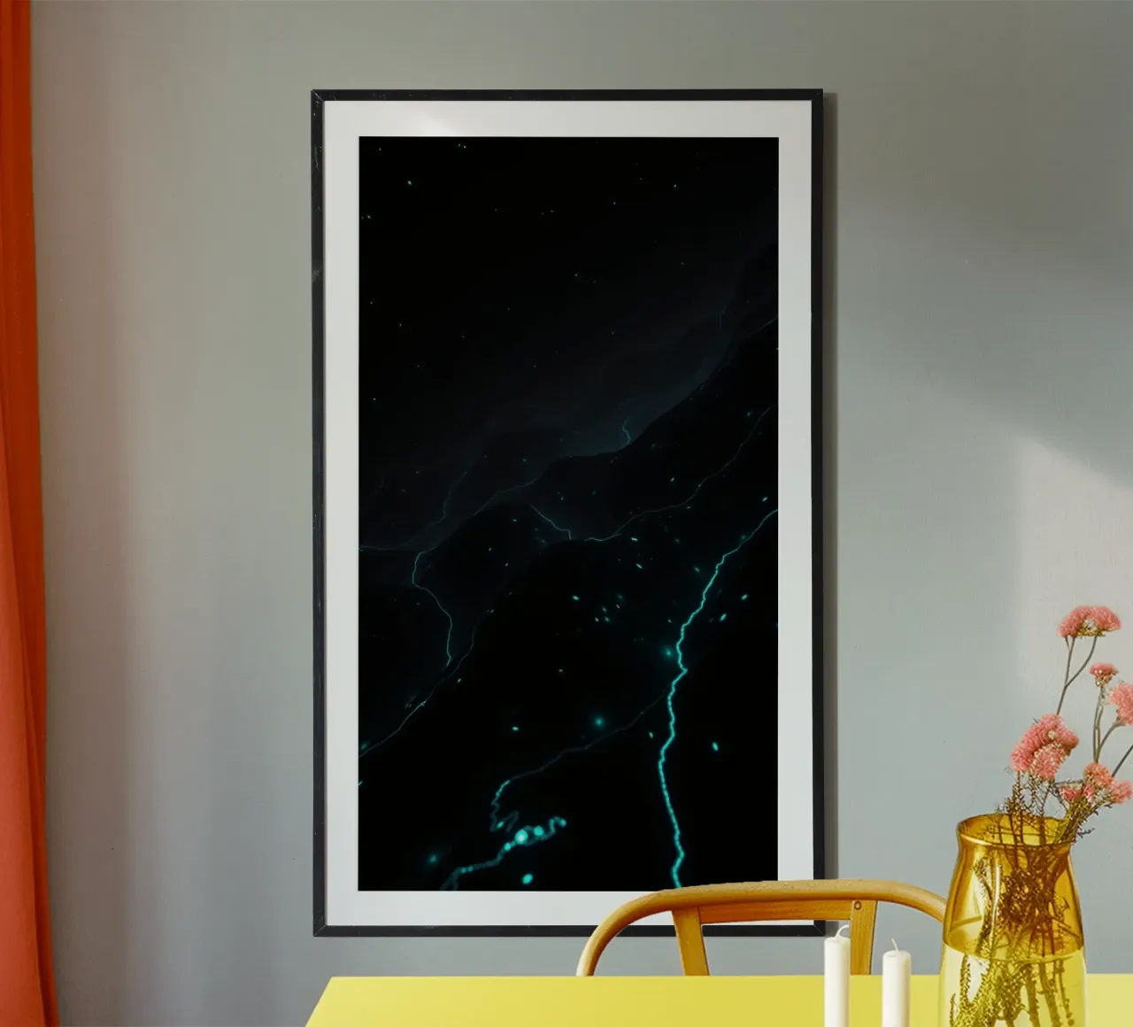 ein atemberaubendes abstraktes Design und leuchtende Elemente Hahnemühle von DesignDoodle