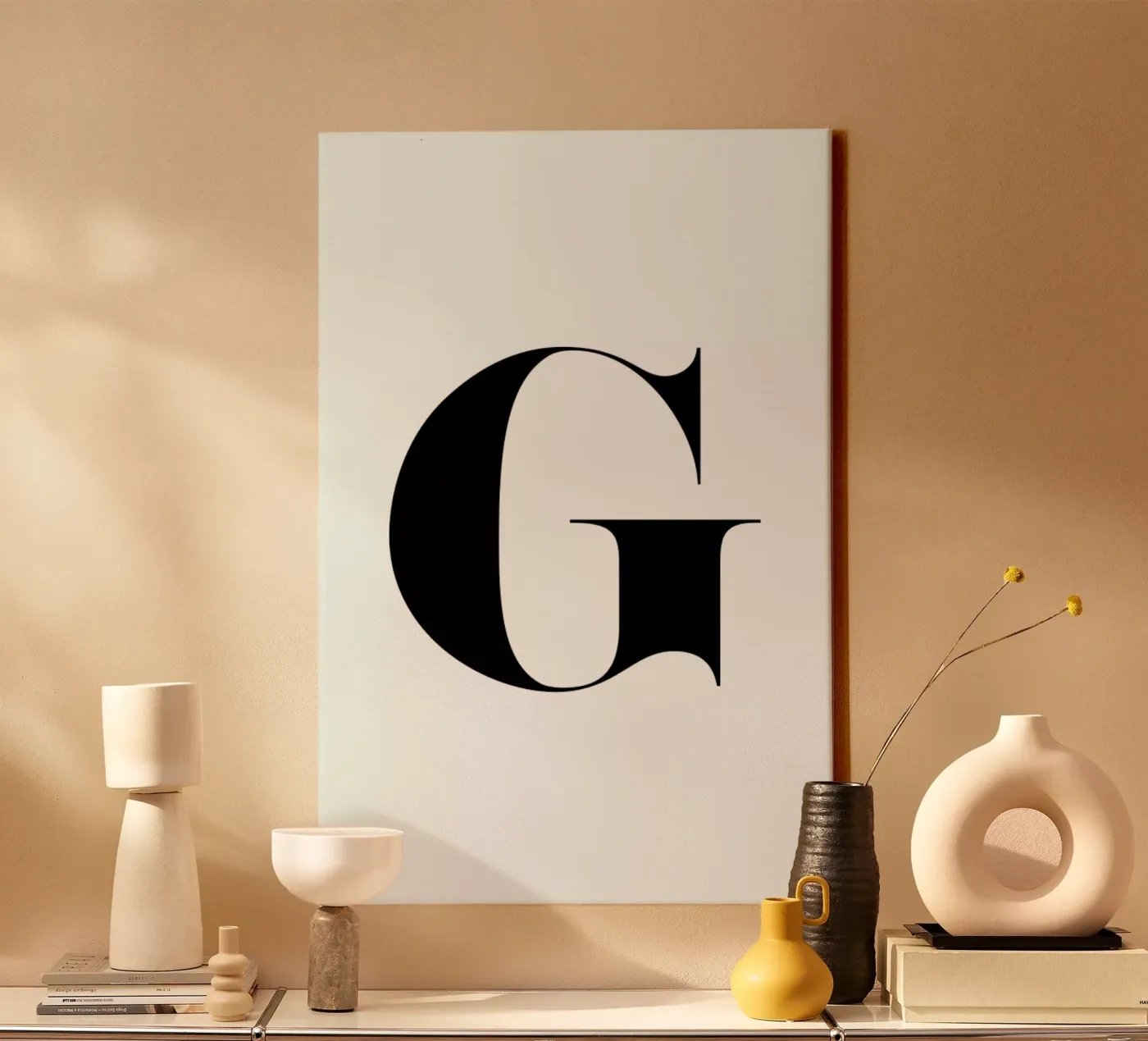 G canvas van Mottos by Sinan Saydik