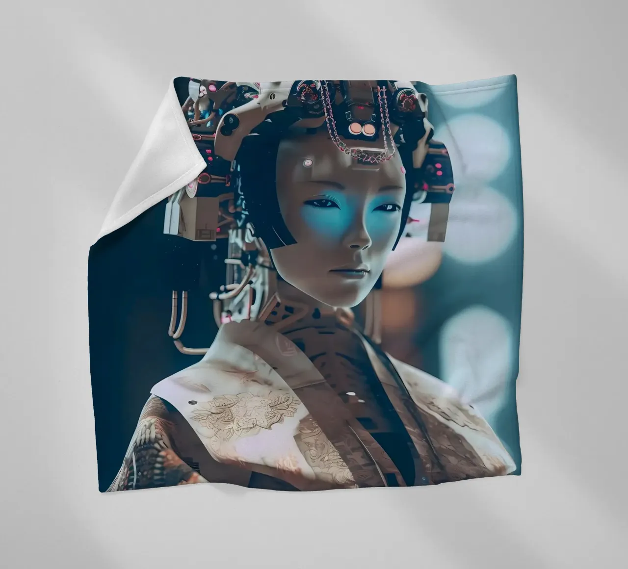 Geisha Samurai femmina coperta in pile da Mikesell