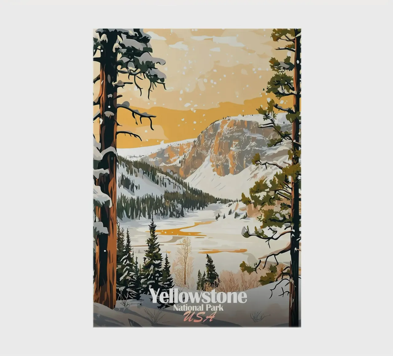 Yellowstone National Park Winter Notizbuch von Ginnery