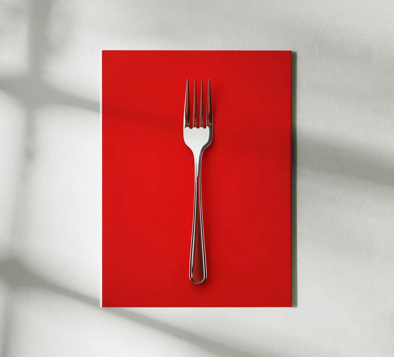 Forchetta moderna in argento tela da Spice & Style
