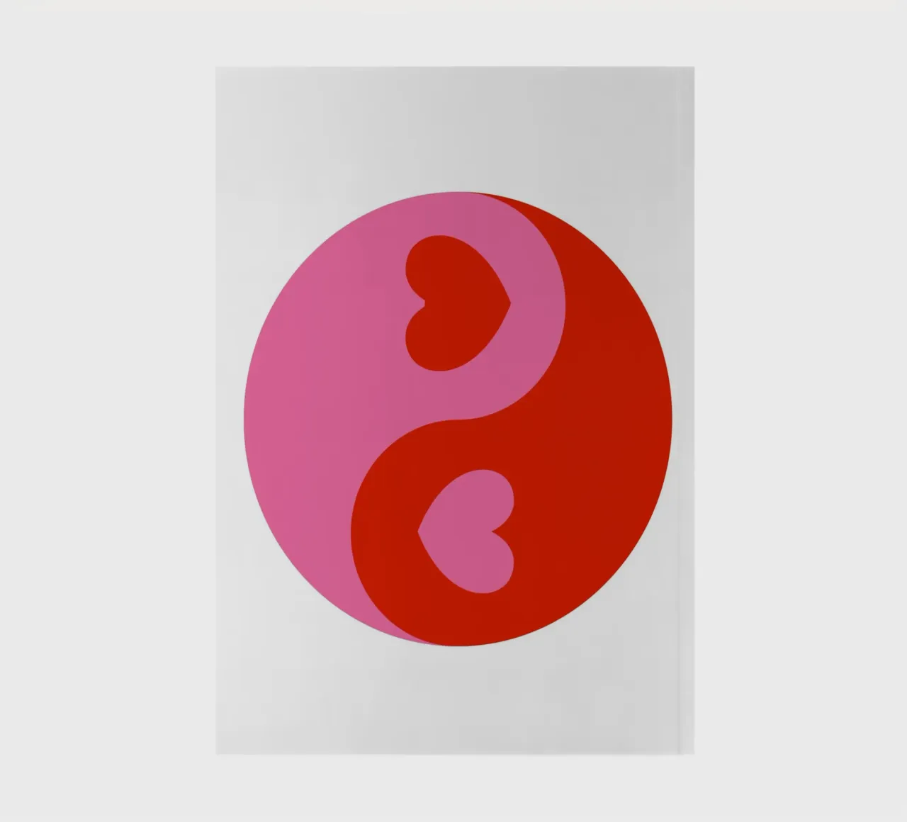Hearts Ying Yang notebook by pdigitalprints