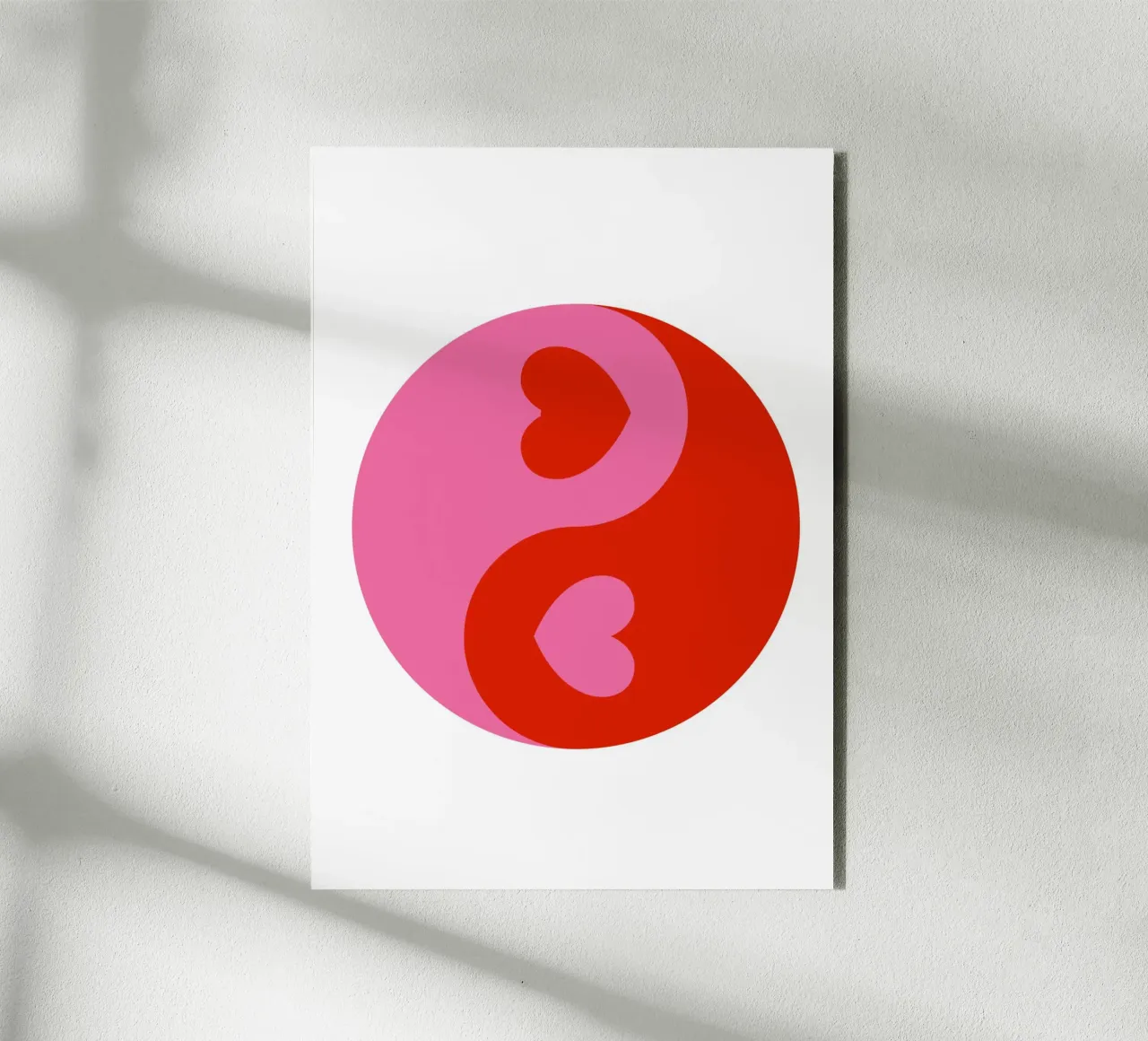 Cuori Ying Yang alluminio dibond da pdigitalprints