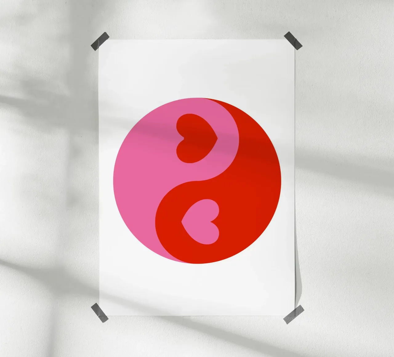 Cuori Ying Yang poster da pdigitalprints