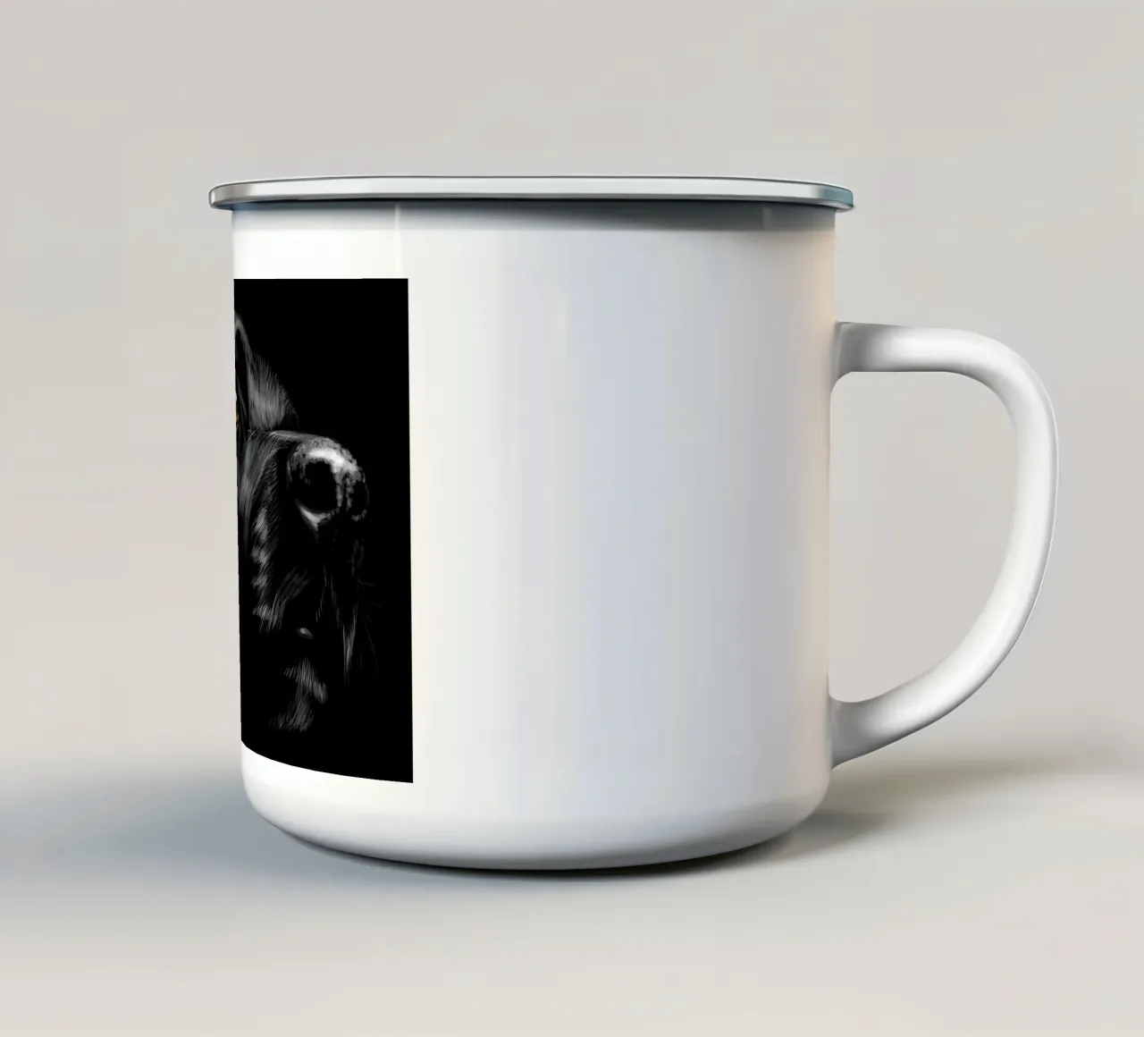 Labrador tazza in smalto da Delaplane