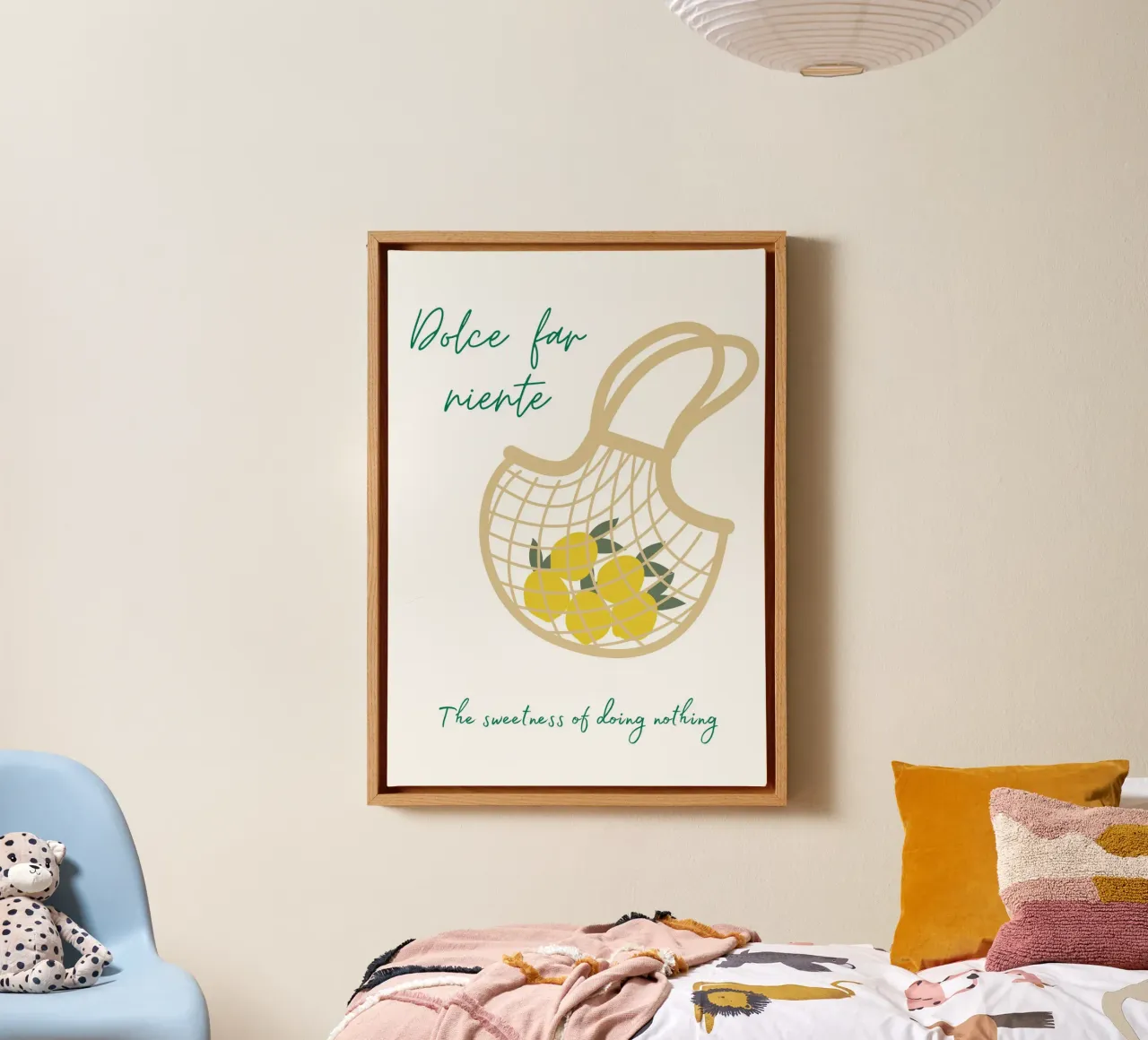 Dolce far niente canvas met Baklijst van pdigitalprints