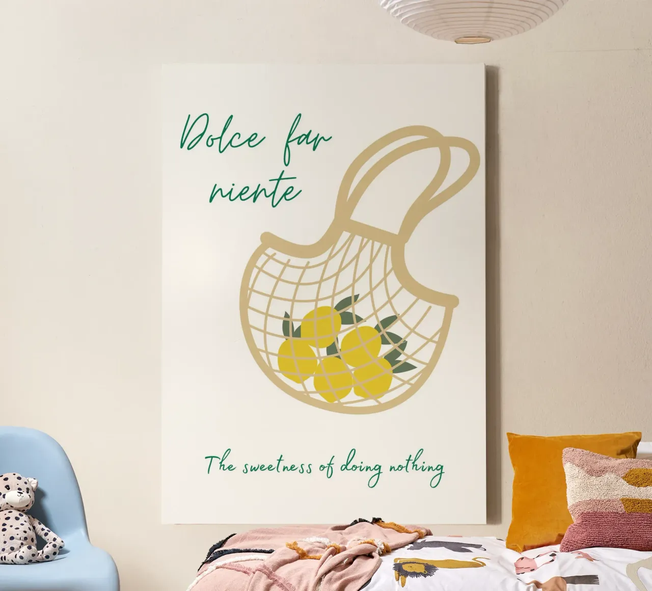 Dolce far niente canvas met Baklijst van pdigitalprints
