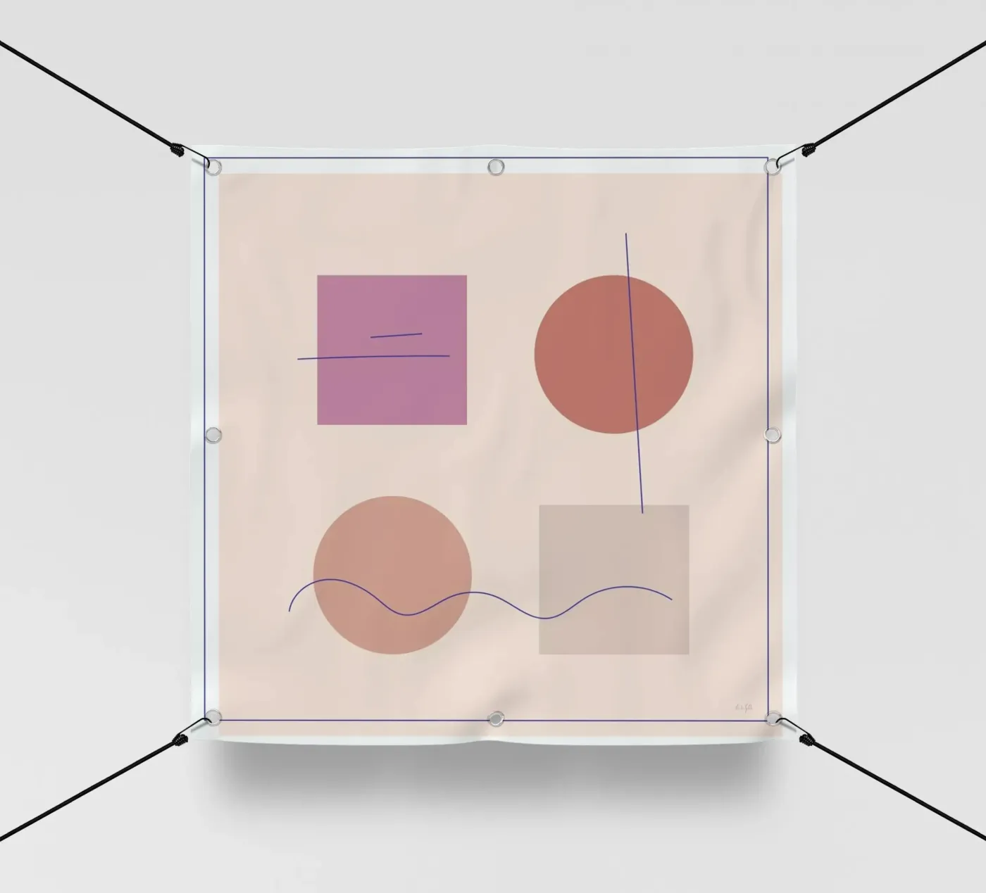 Square telo in pvc da Linda Gobeta