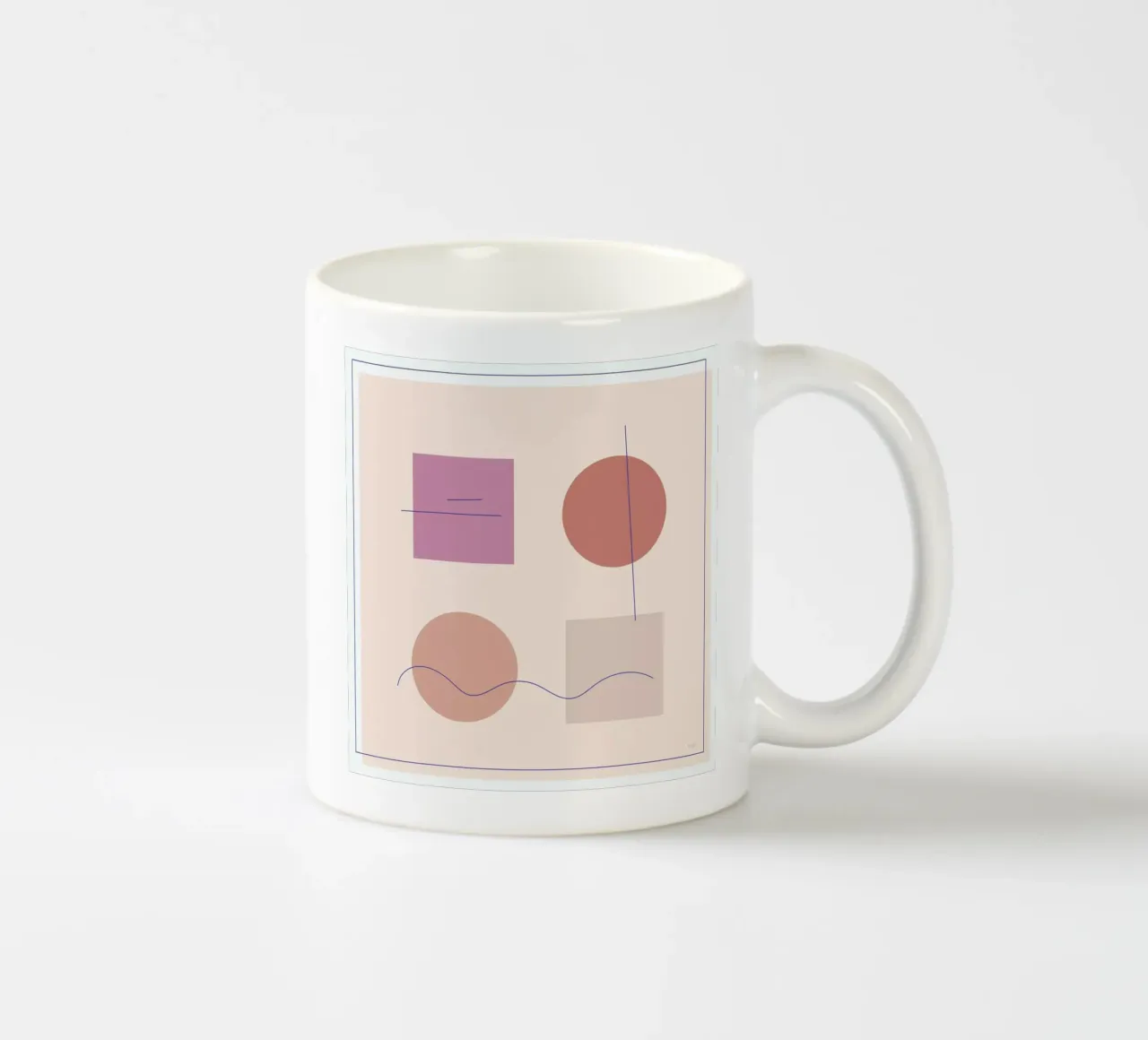 Square ceramic mug by Linda Gobeta