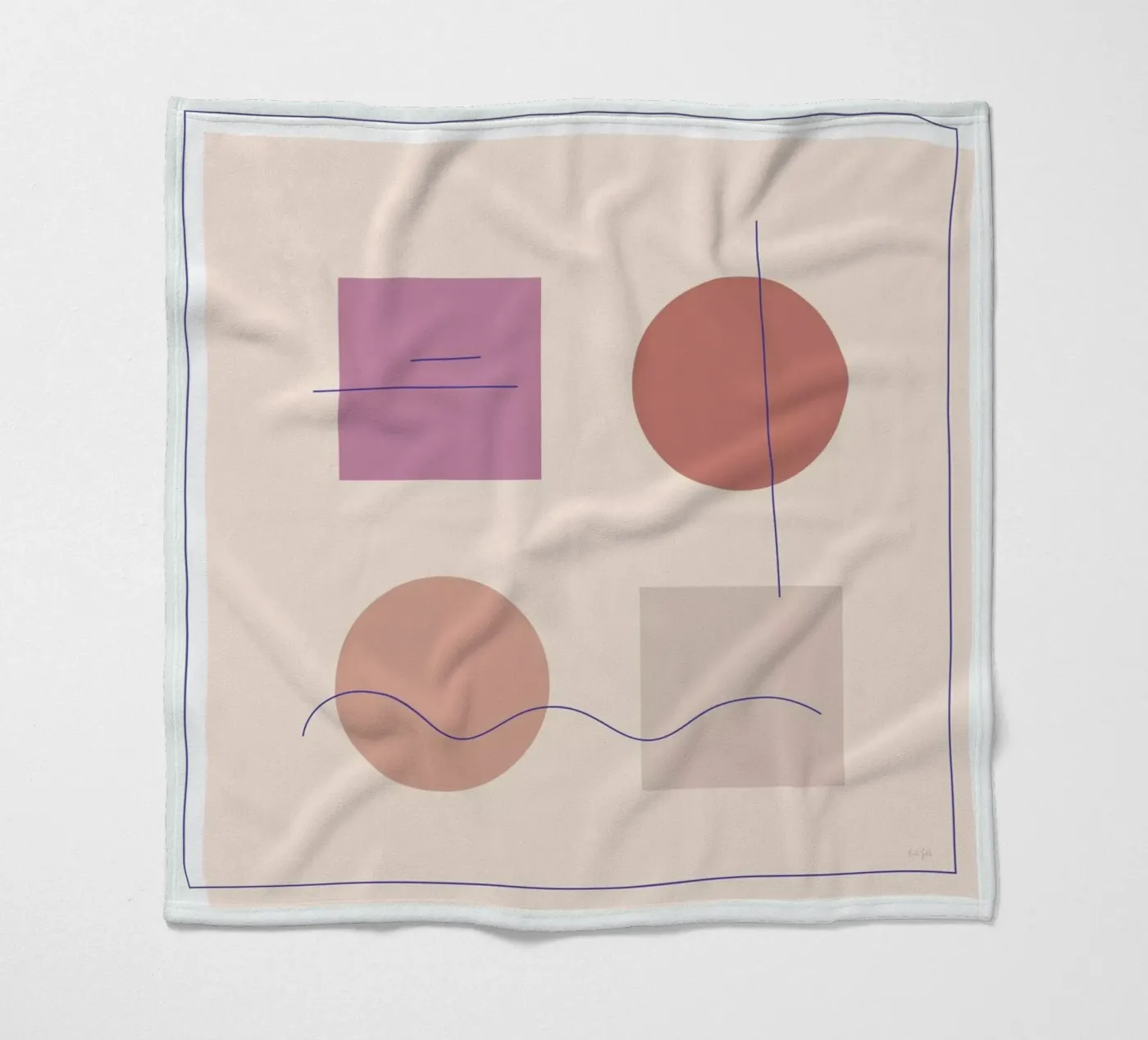 Square plaid polaire de Linda Gobeta