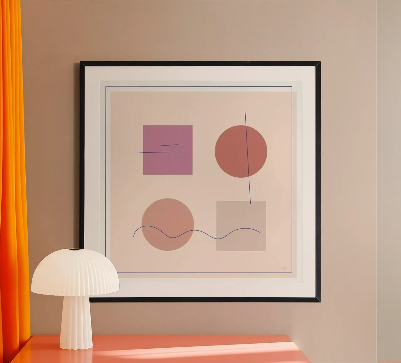 Square poster con telaio in legno da Linda Gobeta