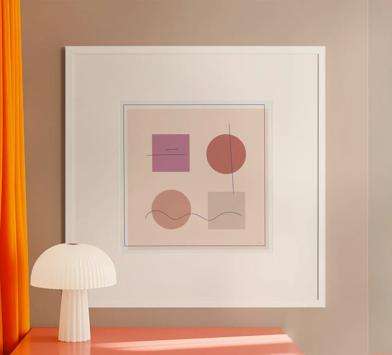 Square poster con telaio in legno da Linda Gobeta