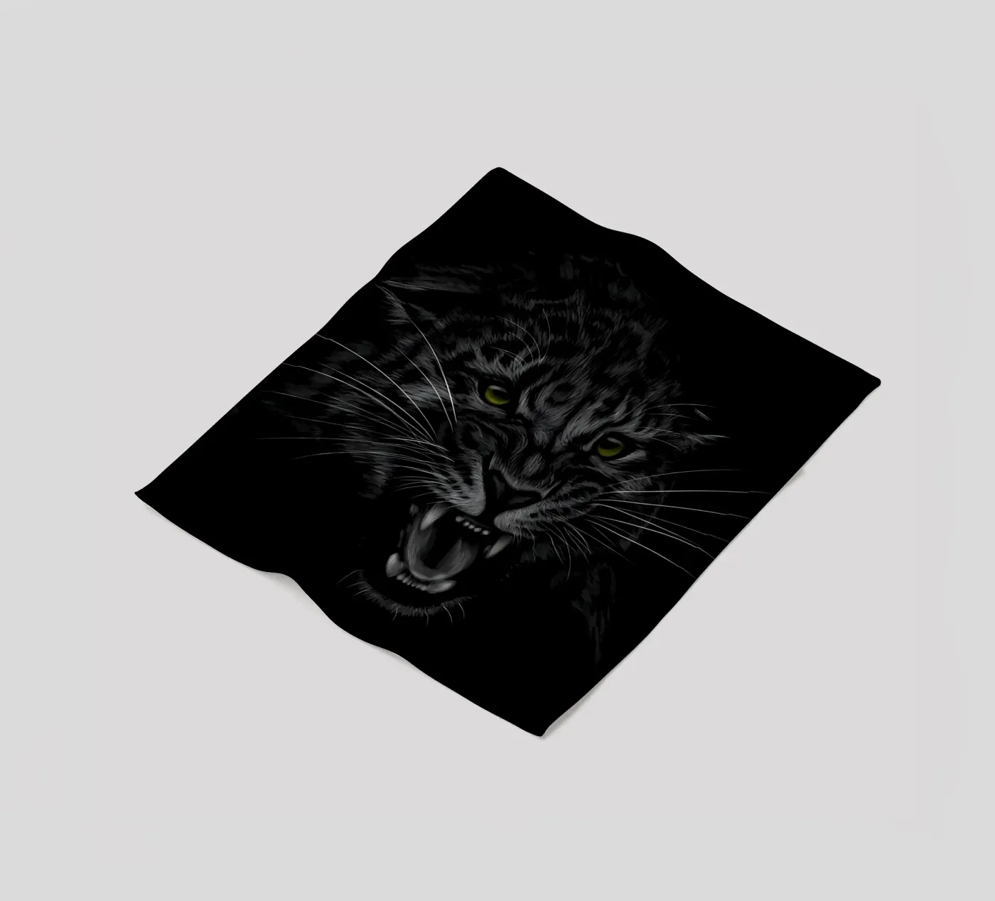 Leopard fleece blanket by Delaplane