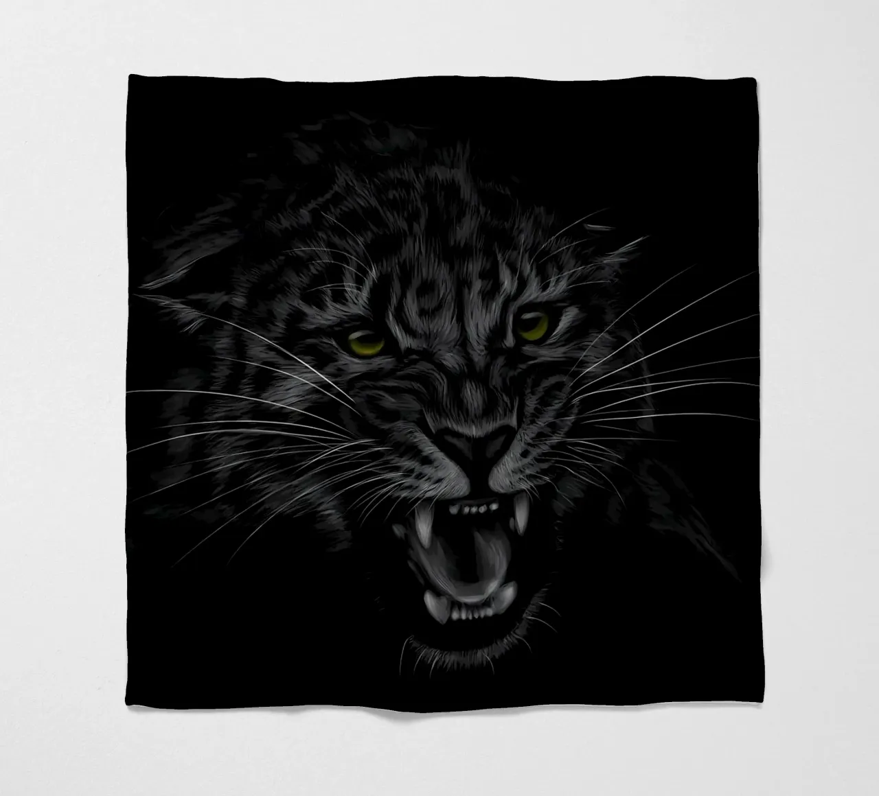 Leopard fleece blanket by Delaplane