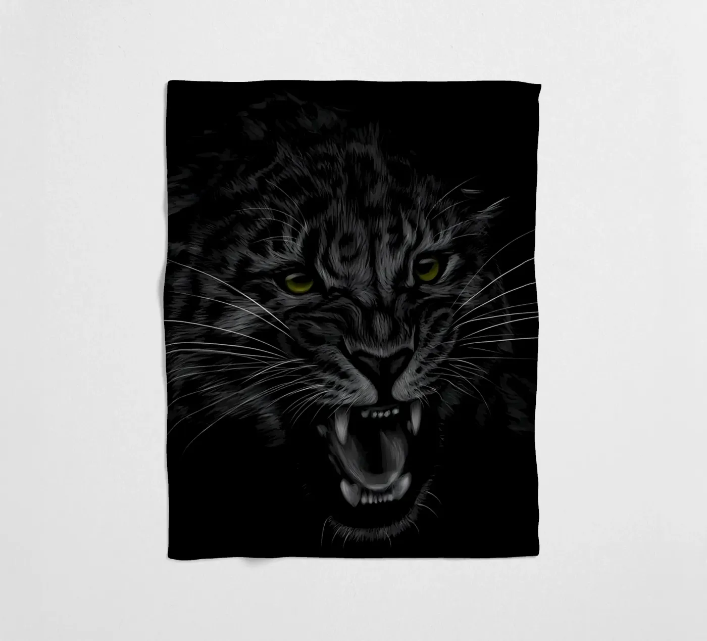 Leopard fleece blanket by Delaplane