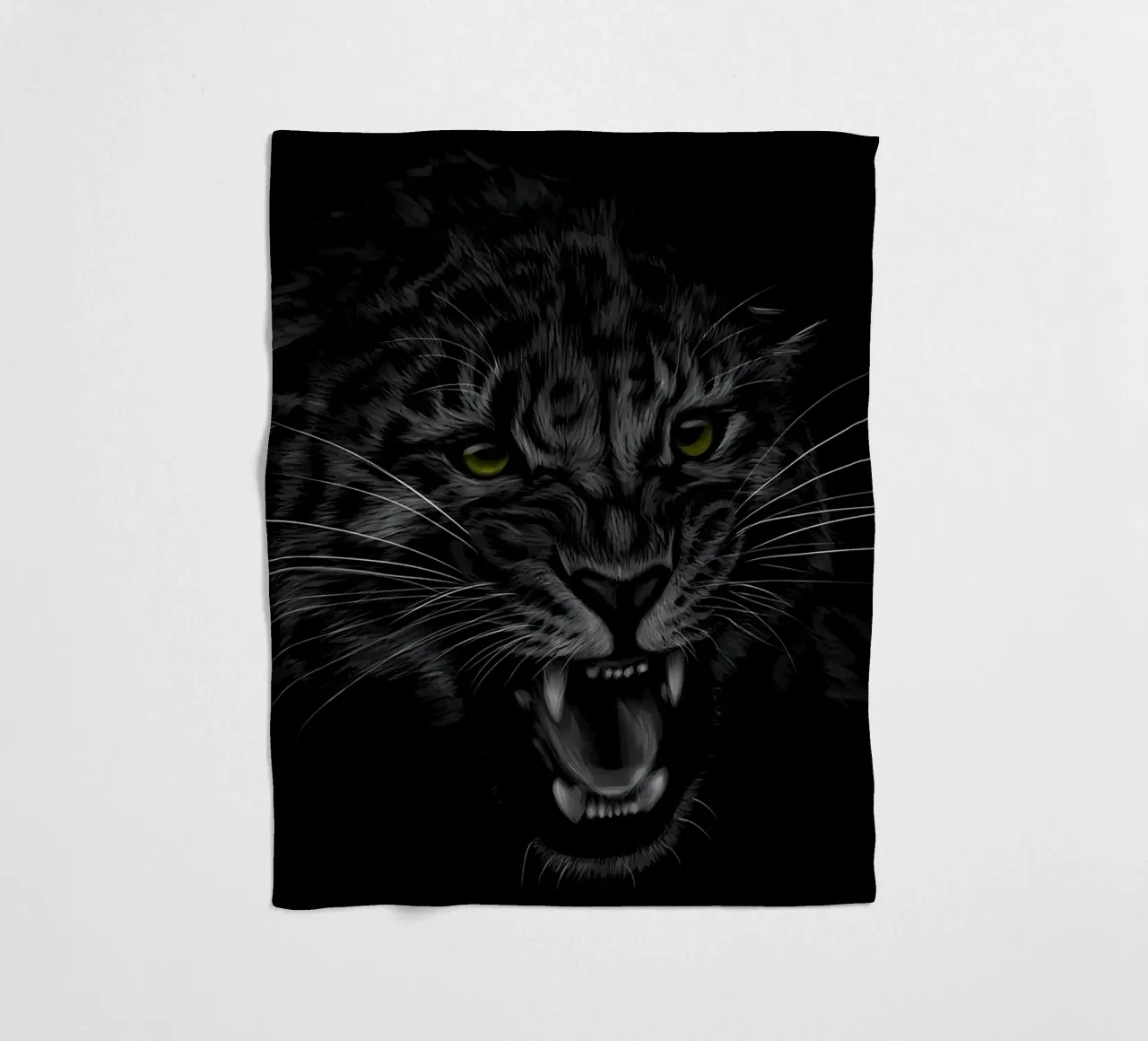 Leopard fleece blanket by Delaplane