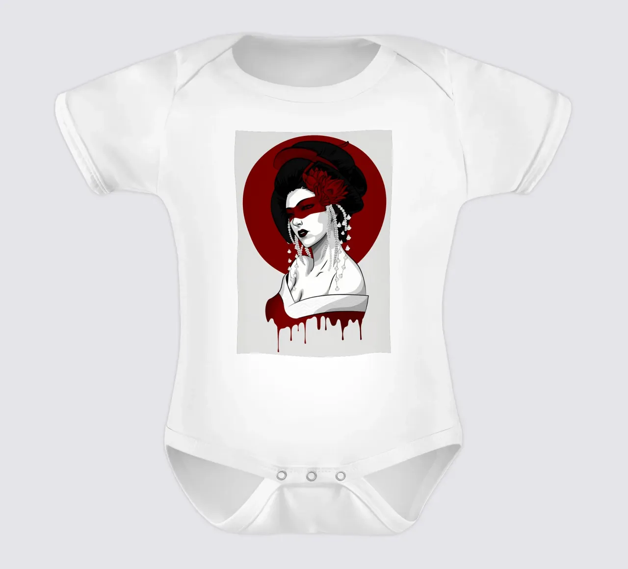 Geisha Samurai femmina body neonato maniche corte da Mikesell