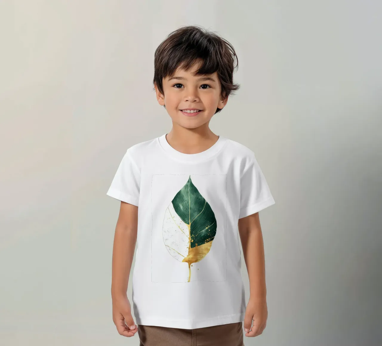 Acquerello a foglia d'oro t-shirt bambini da Ginnery