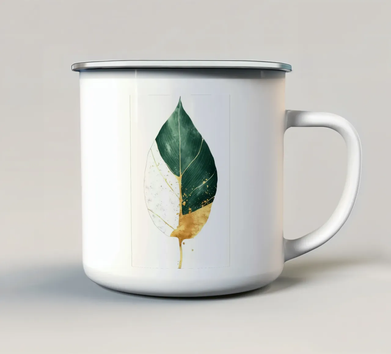Acquerello a foglia d'oro tazza in smalto da Ginnery