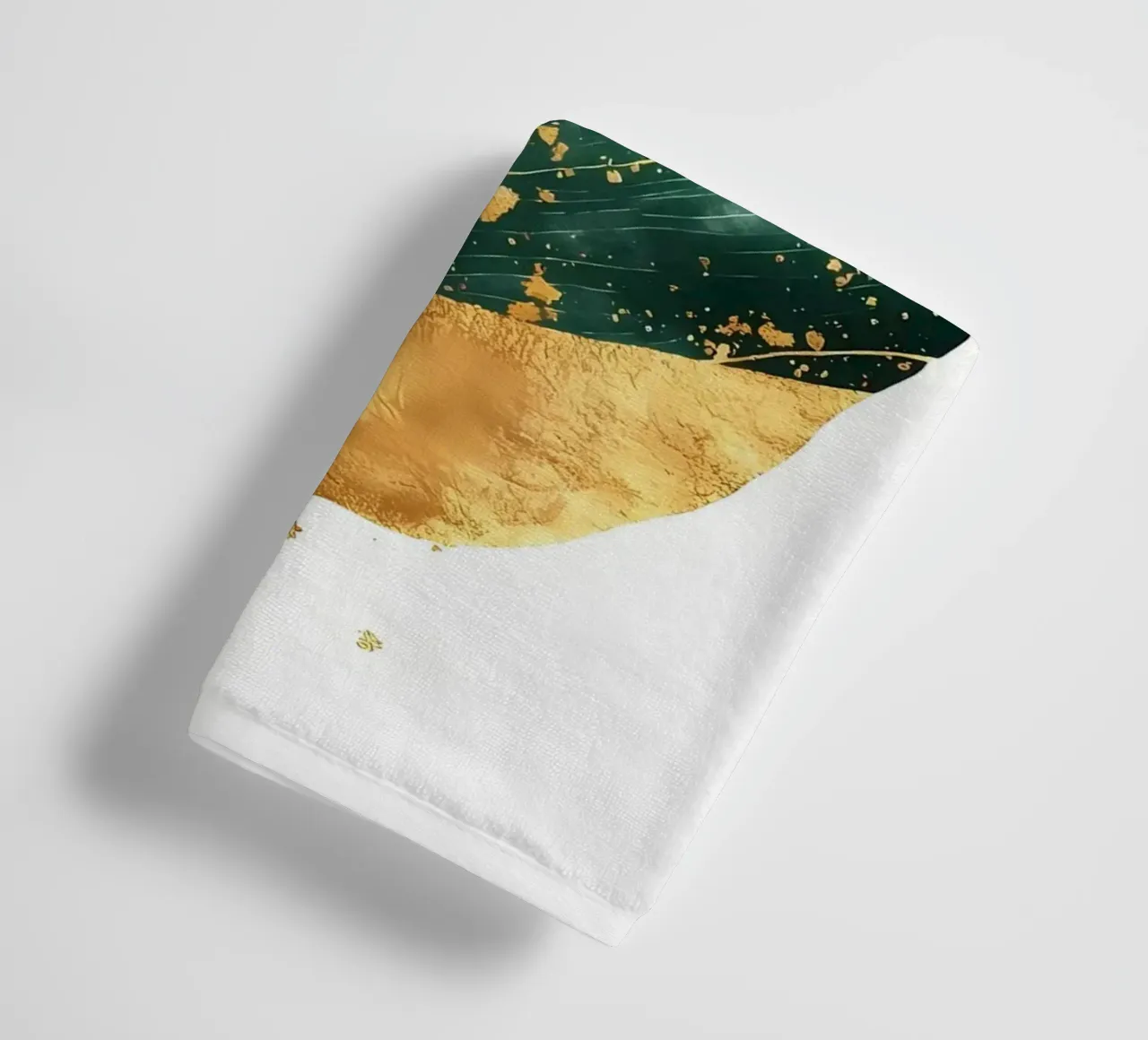 Acquerello a foglia d'oro asciugamano da bagno da Ginnery