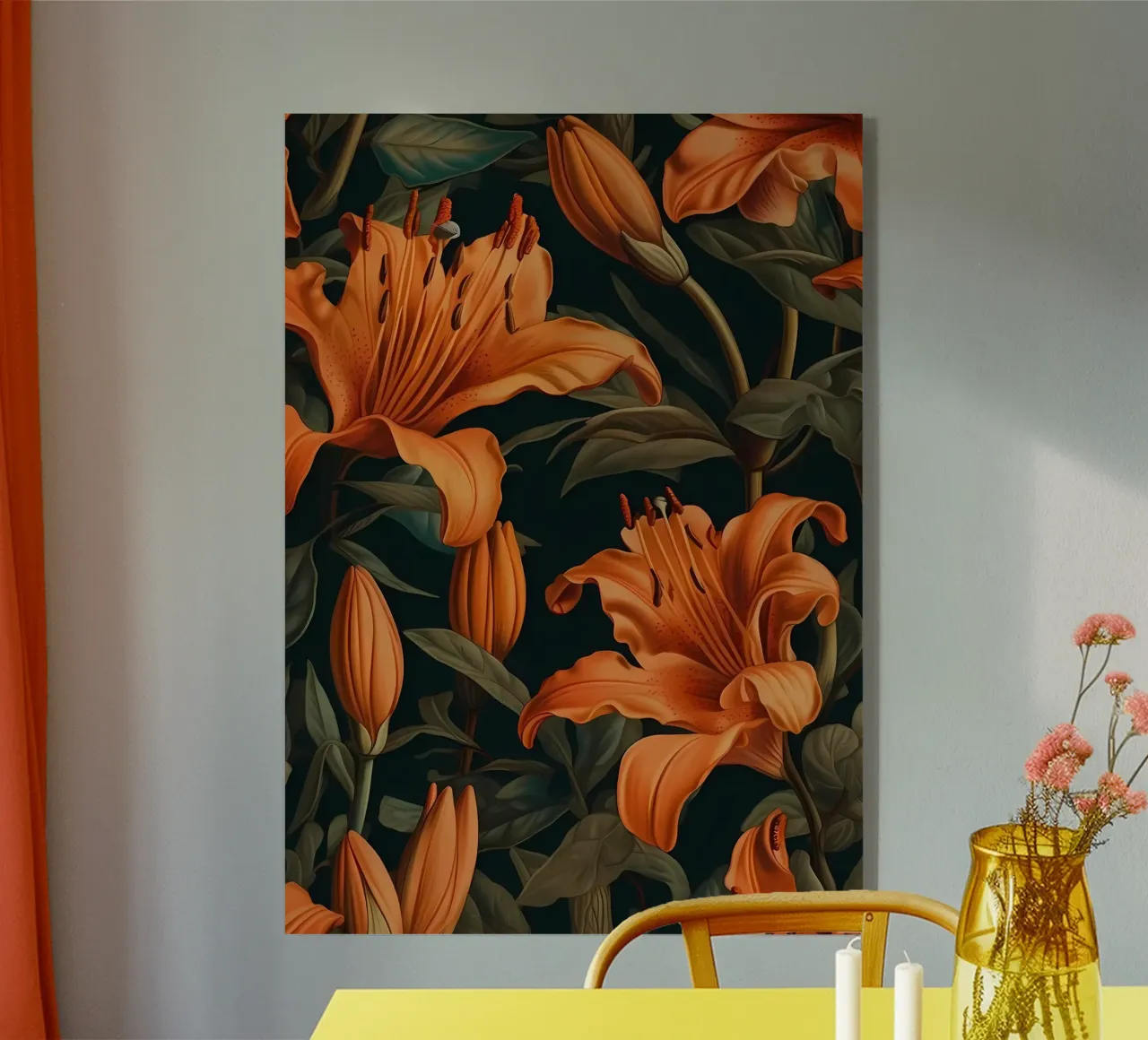 Lily Yellow Flower acrylic glass by Mikesell