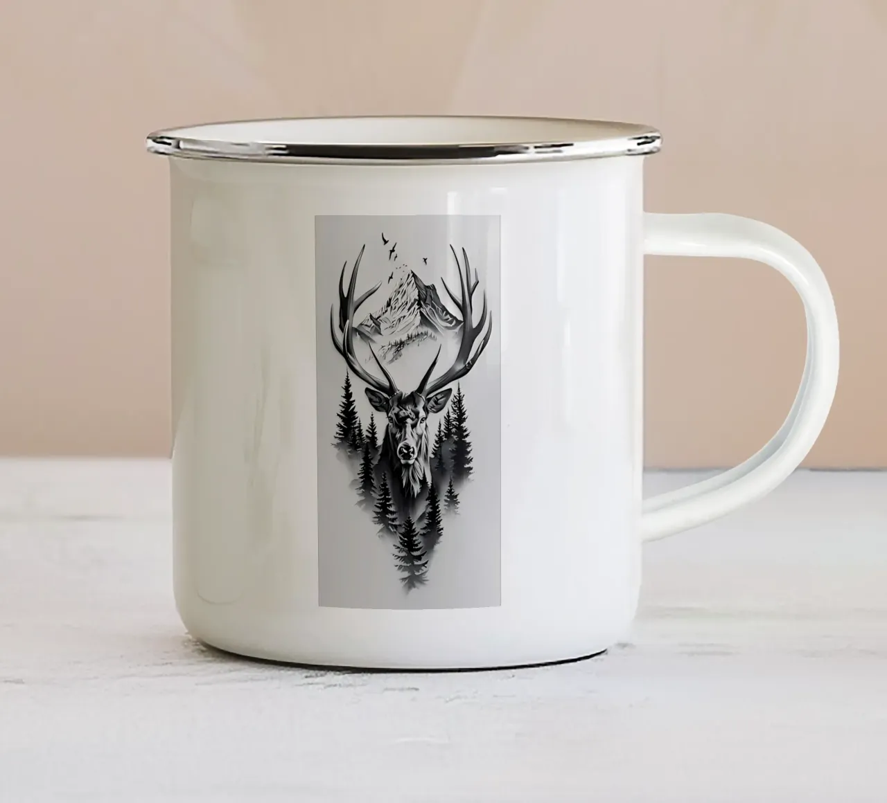 Poster minimalista 150 tazza in smalto da Kadynce