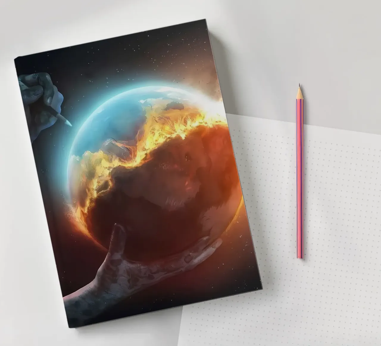 Trying to save the world notebook by Delaplane