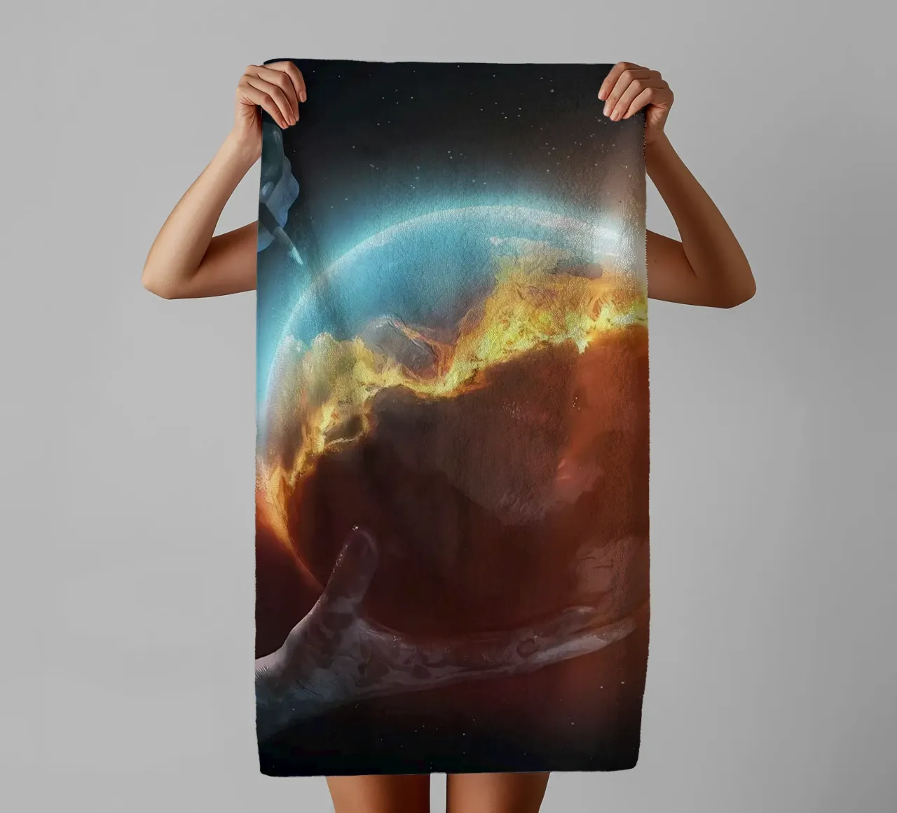 Trying to save the world towel by Delaplane