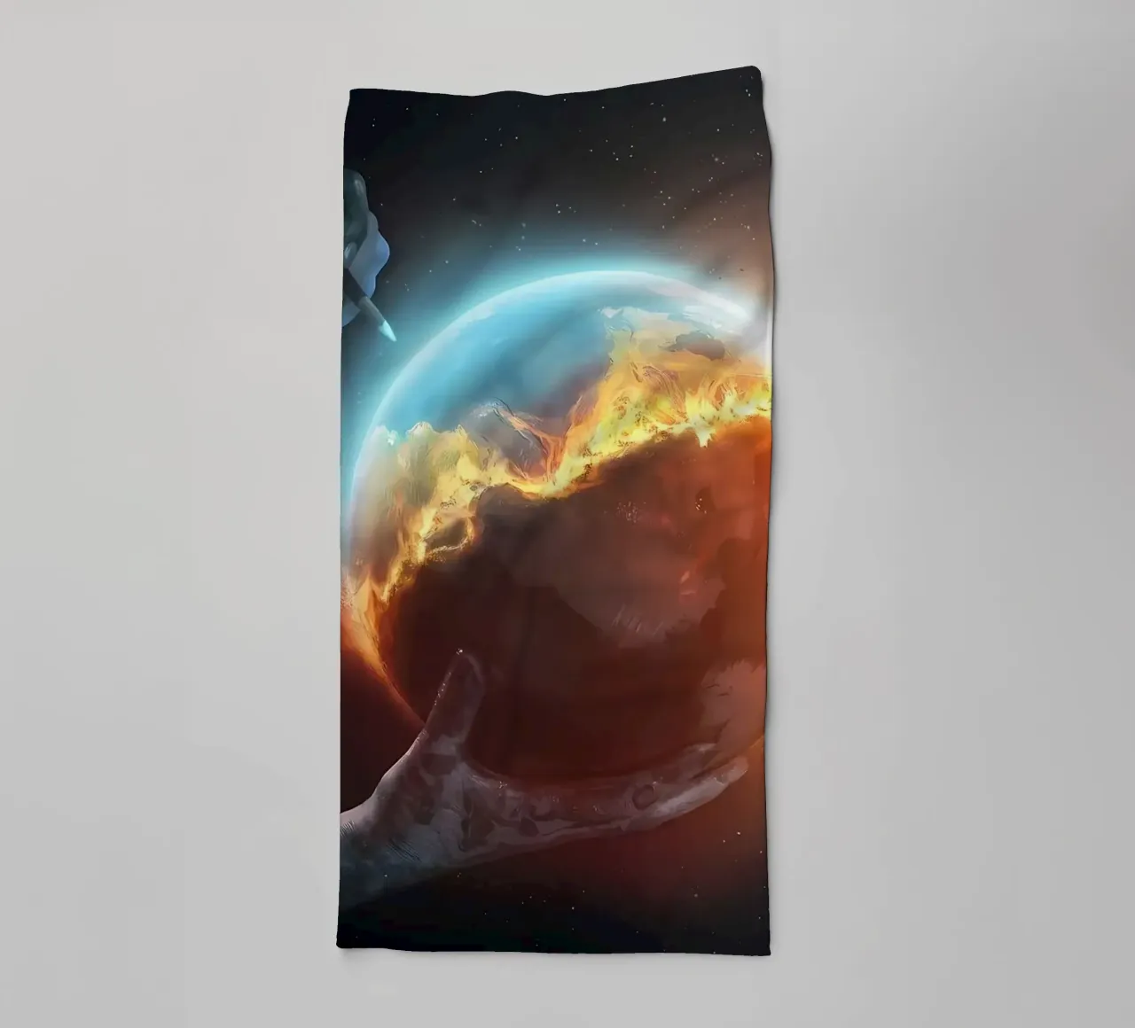 Trying to save the world towel by Delaplane