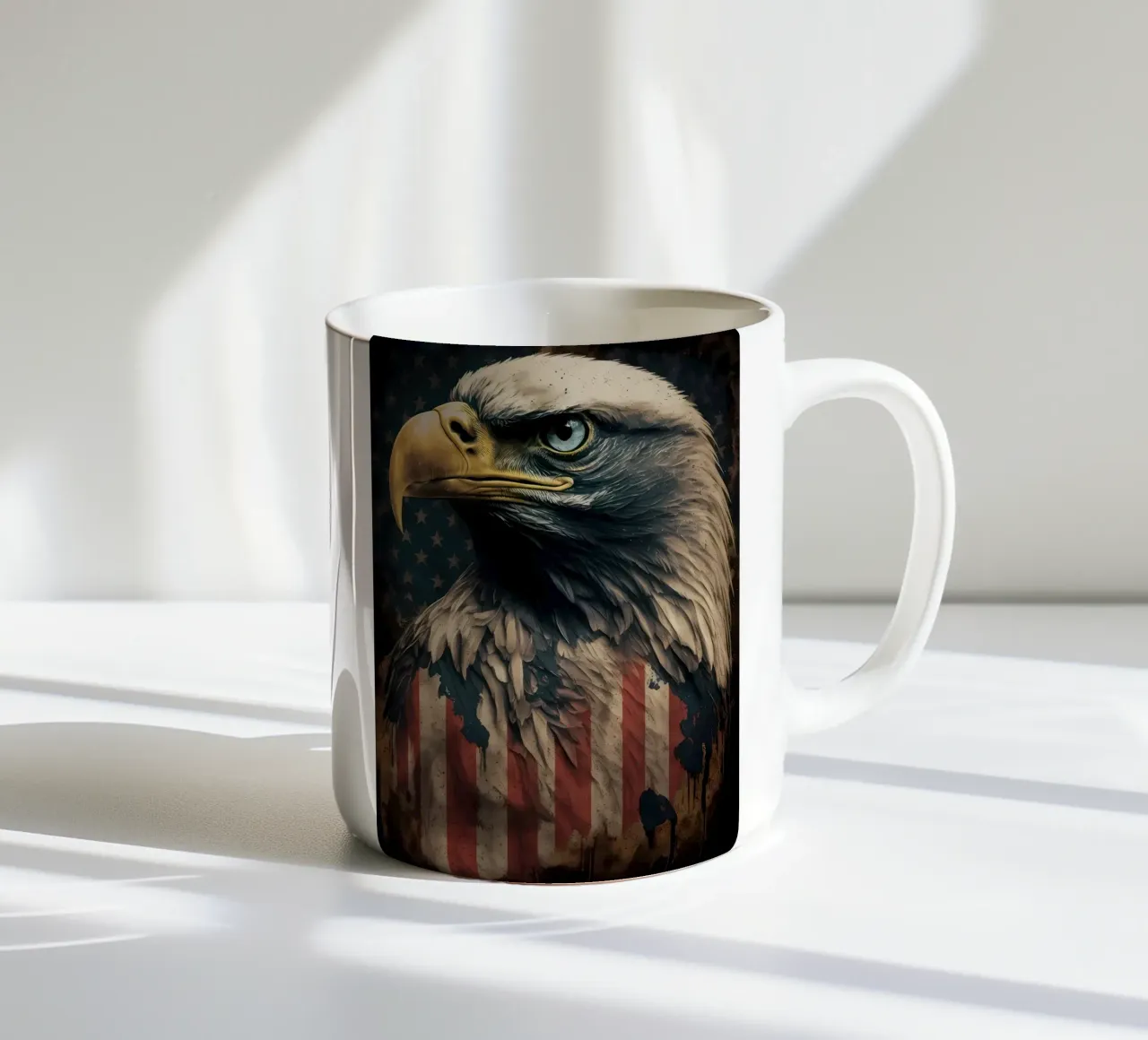 Aquila calva americana tazza in ceramica da Mikesell