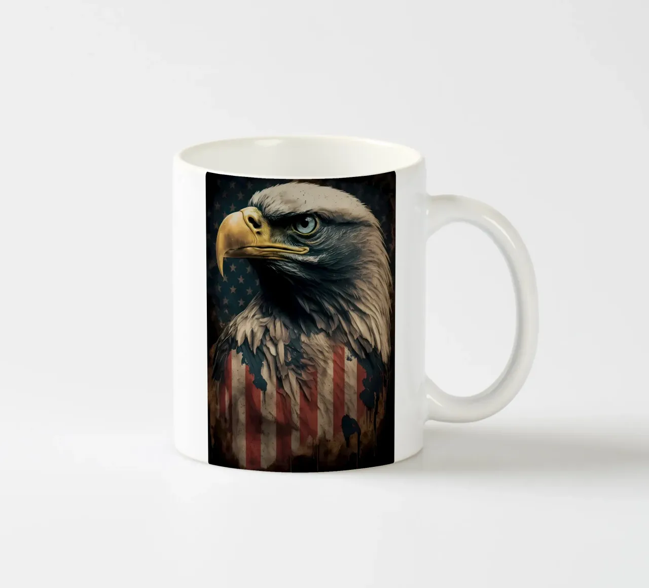 Aquila calva americana tazza in ceramica da Mikesell
