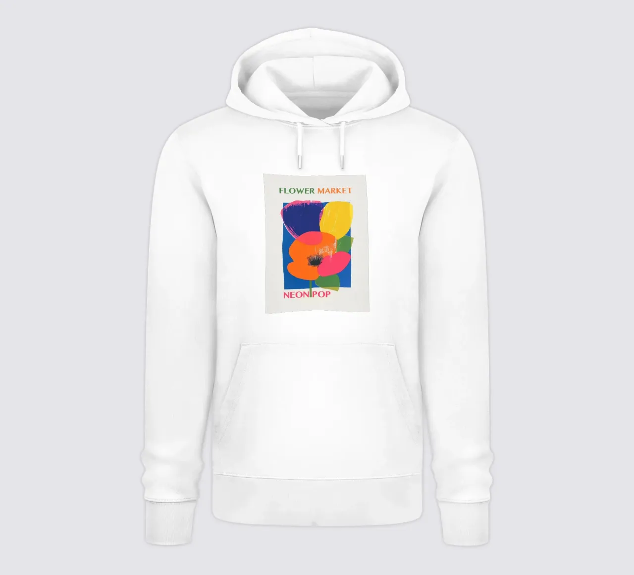 Mercato dei fiori Neon Pop felpa con cappuccio da Carinaprint