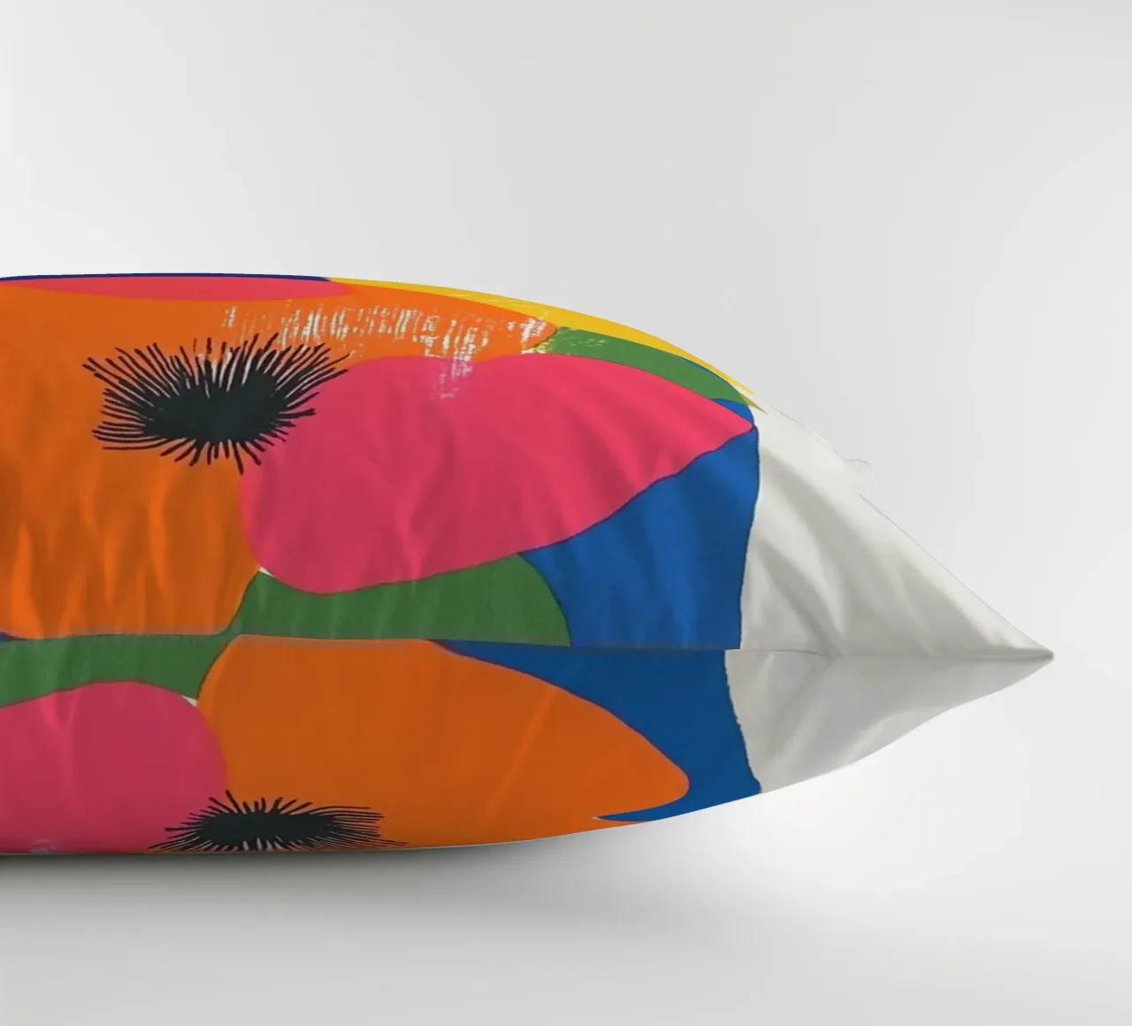 Flower Market Neon Pop decorative cushion by Carinaprint