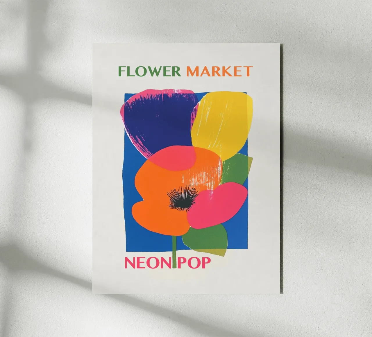 Flower Market Neon Pop forex plate by Carinaprint